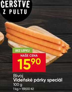 Bivoj Vídeňské párky speciál 100 g