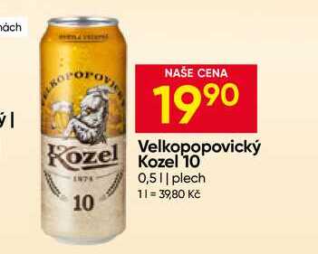 Velkopopovický Kozel 10 0,5l plech 