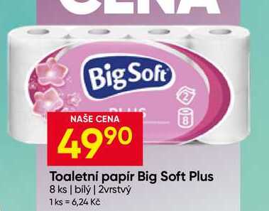 Toaletní papír Big Soft Plus 8 ks 