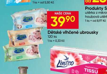 Dětské vlhčené ubrousky 120 ks
