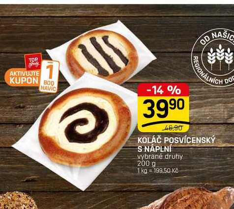 KOLÁČ POSVÍCENSKÝ S NÁPLNÍ vybrané druhy 200 g