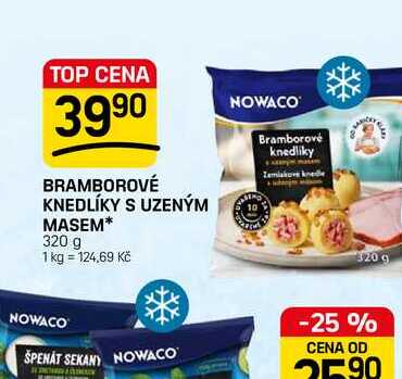 BRAMBOROVÉ KNEDLÍKY S UZENÝM MASEM* 320 g 