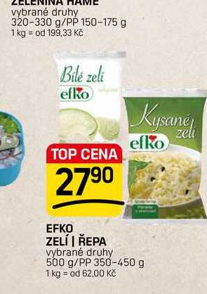 EFKO ZELÍ | ŘEPA vybrané druhy 500 g/PP 350-450 g