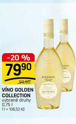 VÍNO GOLDEN COLLECTION vybrané druhy 0,75l