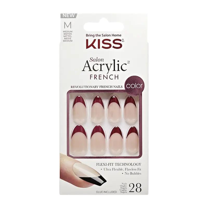 KISS Umělé nehty Salon Acrylic French, 1 ks