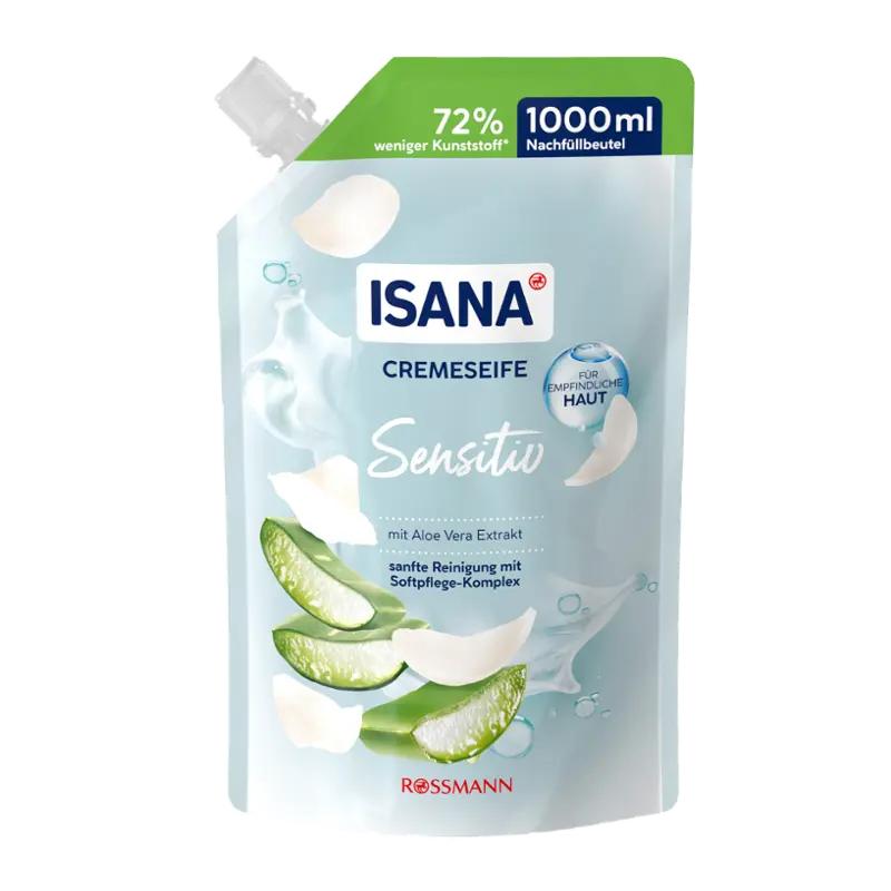 ISANA Krémové tekuté mýdlo Sensitive náhradní náplň