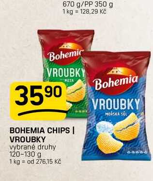 BOHEMIA CHIPS | VROUBKY vybrané druhy 120-130 g 