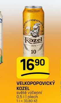 VELKOPOPOVICKÝ KOZEL světě výčepní 0,5 || plech 