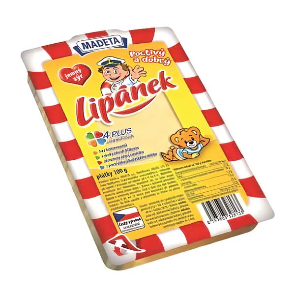 Madeta Lipánek Jemný sýr plátkový