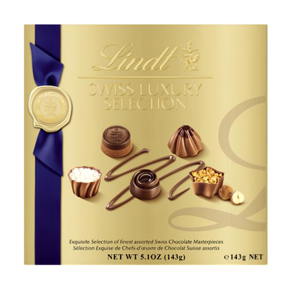 Lindt švýcarské výběrové čokoládové pralinky