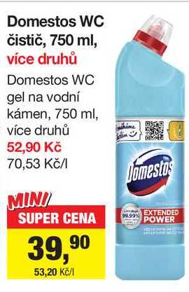 Domestos WC čistič, 750 ml