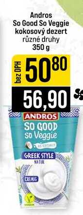 Andros So Good So Veggie kokosový dezert různé druhy 350 g
