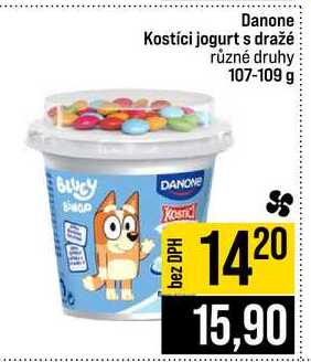 Danone Kostíci jogurt s dražé různé druhy 107-109 g 