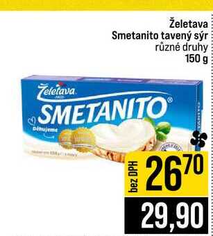 Želetava Smetanito tavený sýr různé druhy 150 g