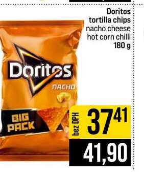Doritos tortilla chips nacho cheese hot corn chilli 180 g 