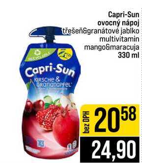 Capri-Sun ovocný nápoj třešeňagranátové jablko multivitamin mango&maracuja 330 ml