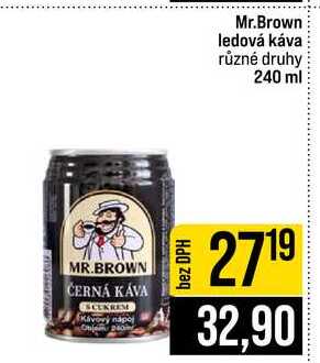 Mr.Brown ledová káva různé druhy 240 ml