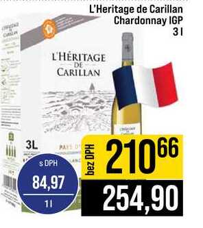 L'Heritage de Carillan Chardonnay IGP 3l