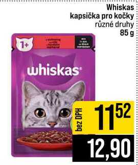 Whiskas kapsička pro kočky různé druhy 85 g 