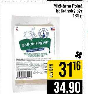 Mlékárna Polná balkánský sýr 180 g