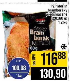 PZP Merlin bramboráky předsmažené (20x60 g) 1,2 kg