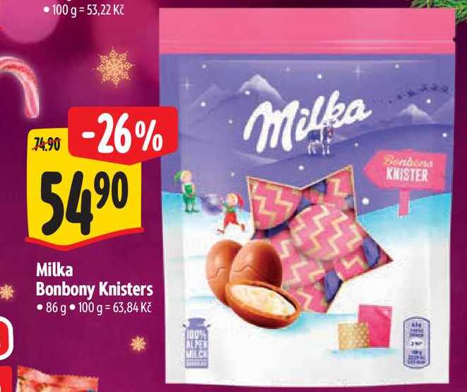 Milka bonbony Knisters 86 g