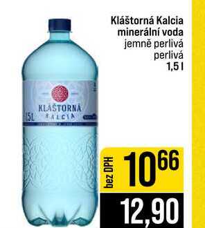 Kláštorná Kalcia minerální voda jemně perlivá perlivá 1,5l