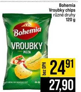 Bohemia Vroubky chips různé druhy 120 g 