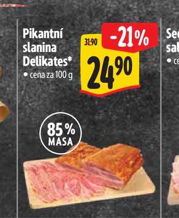 Pikantní slanina Delikates 100 g