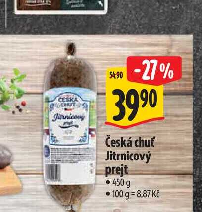 Česká chuť Jitrnicový prejt 450 g