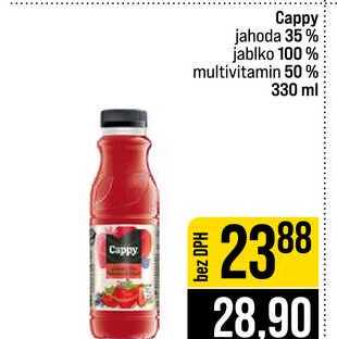 Cappy jahoda 35% jablko 100% multivitamin 50% 330 ml 