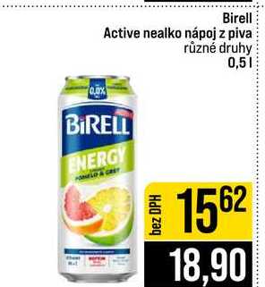 Birell Active nealko nápoj z piva různé druhy 0,5l