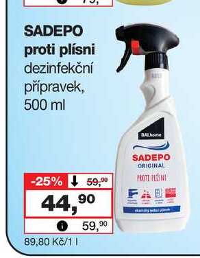 SADEPO proti plísni dezinfekční přípravek, 500 ml