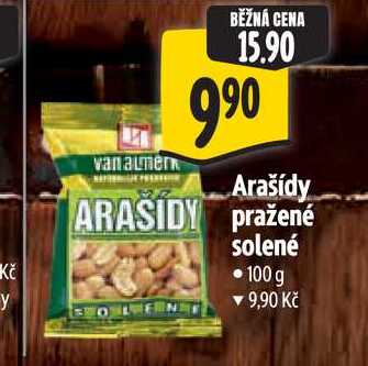Arašídy pražené solené 100 g