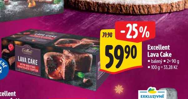 Excellent Lava Cake balený 2×90 g