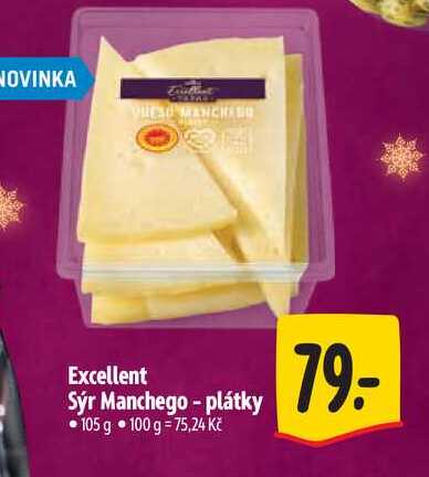 Excellent Sýr Manchego-plátky 105 g