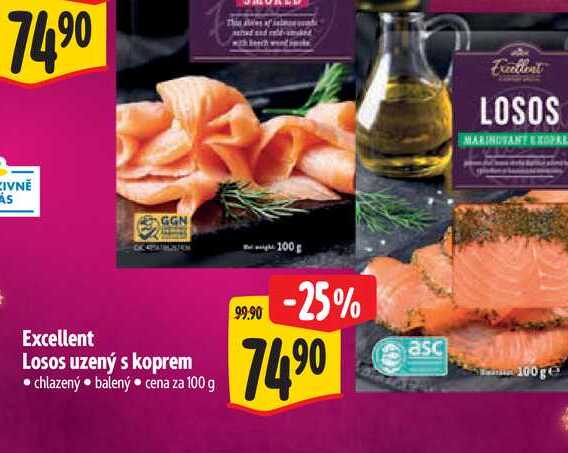 Losos uzený s koprem 100 h