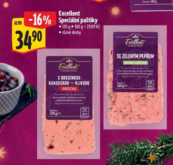 Excellent Speciální paštiky 120g