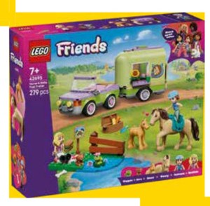 LEGO® Friends 42695 Přívěs s koněm a hříbětem