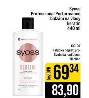 Syoss Professional Performance balzám na vlasy keratin 440 ml