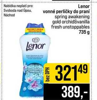 Lenor vonné perličky do praní spring awakening gold orchid&vanilla fresh unstoppables 735 g