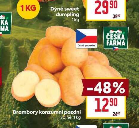 Brambory konzumní pozdní volné 1 kg
