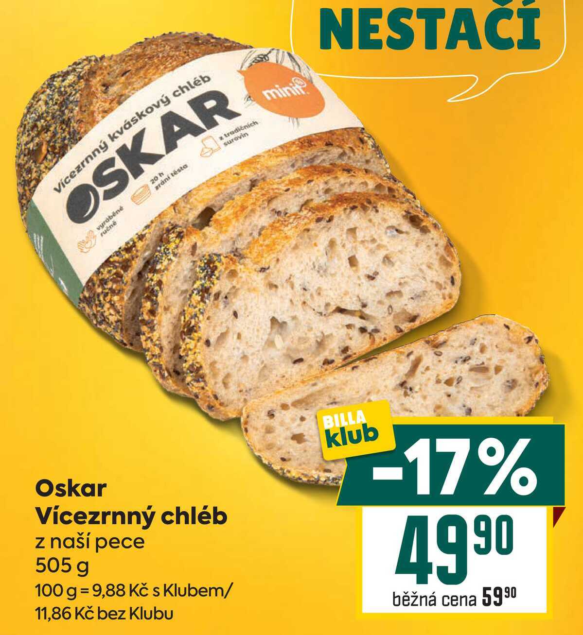Oskar Vícezrnný chléb z naší pece 505 g