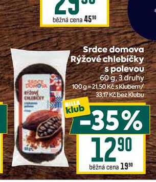 Srdce domova Rýžové chlebíčky s polevou 60 g