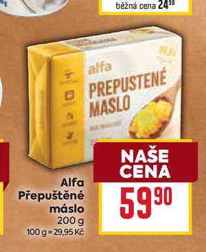 Alfa Přepuštěné máslo 200 g