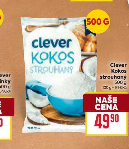 Clever Kokos strouhaný 500 g