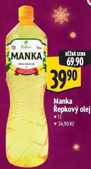 Manka Řepkový olej, 1 l