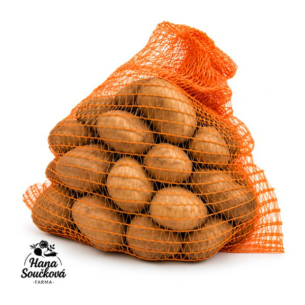 Farma Hana Součková Brambory hranolkové žluté pozdní 40+, varný typ B/C, odrůda Agrie, síť