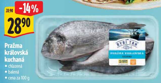 Pražma královská kuchaná, cena za 100 g 