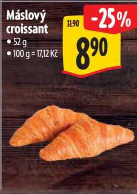 Máslový croissant, 52 g 